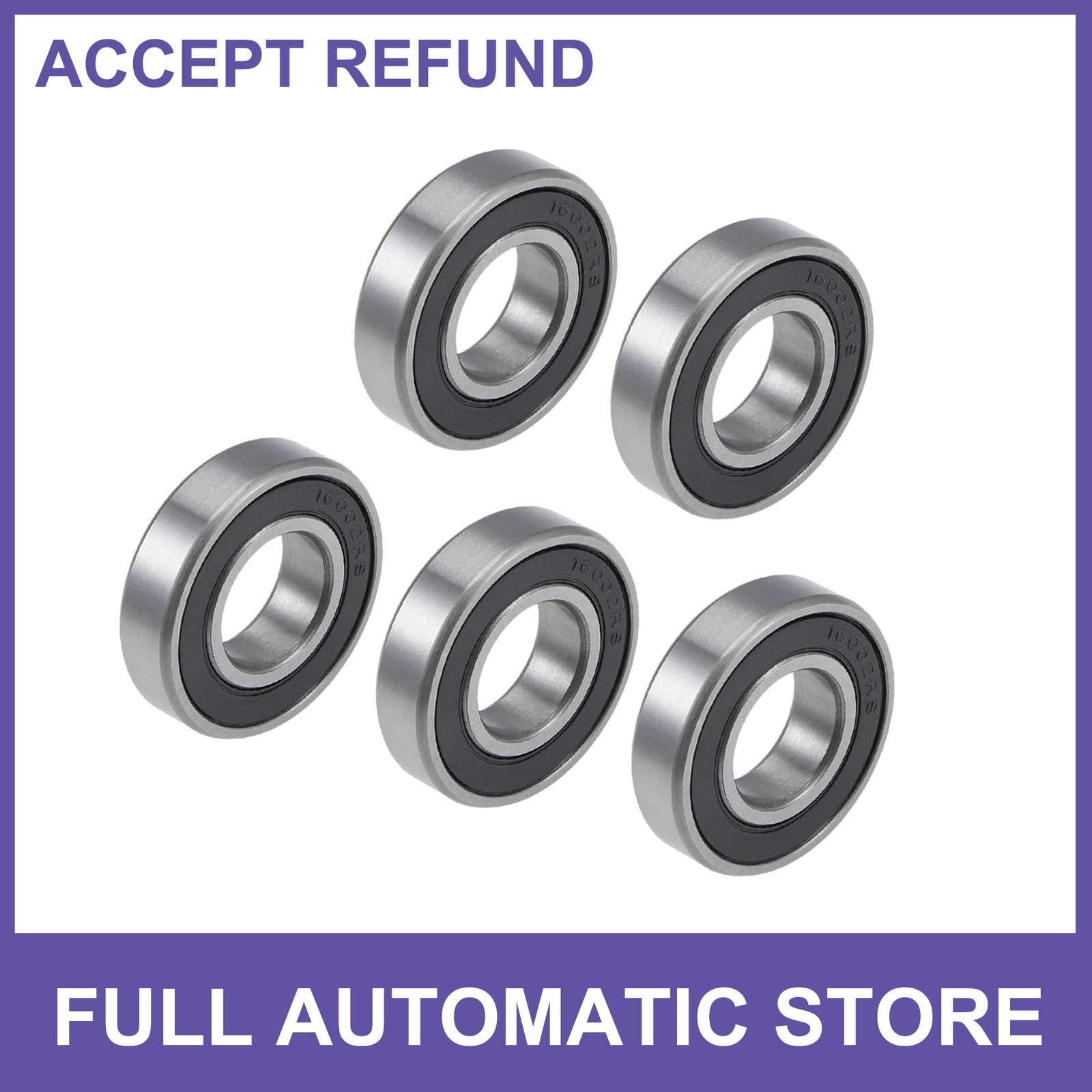 16002-2RS Ball Bearing Z2 15x32x8mm Double Sealed Chrome Steel 5pcs