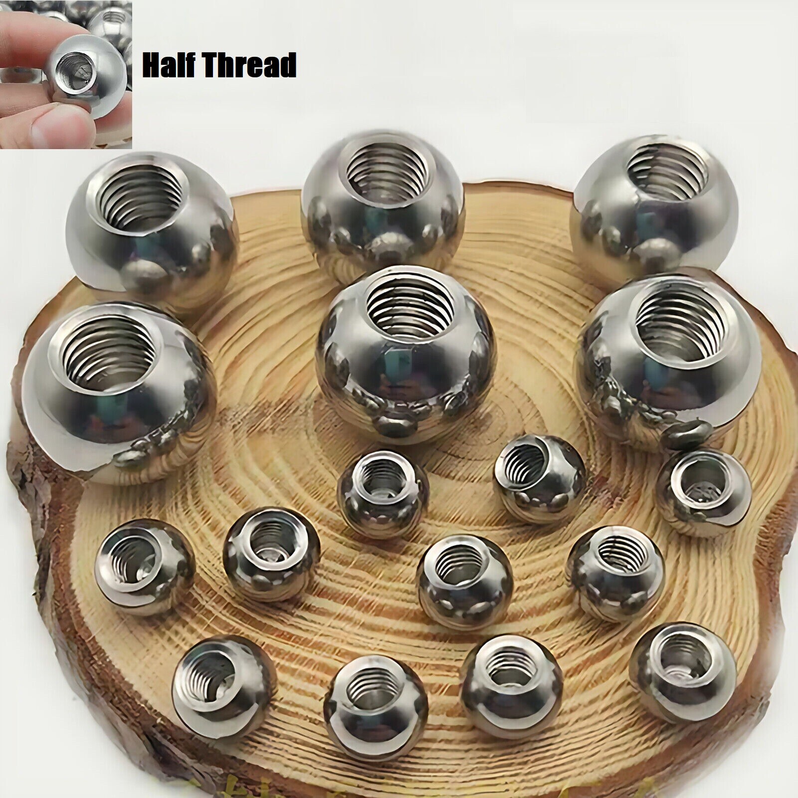 Stainless Steel Solid Ball M10 M12 M14-M20 Half Thread Blind Hole Ball Knob Nuts