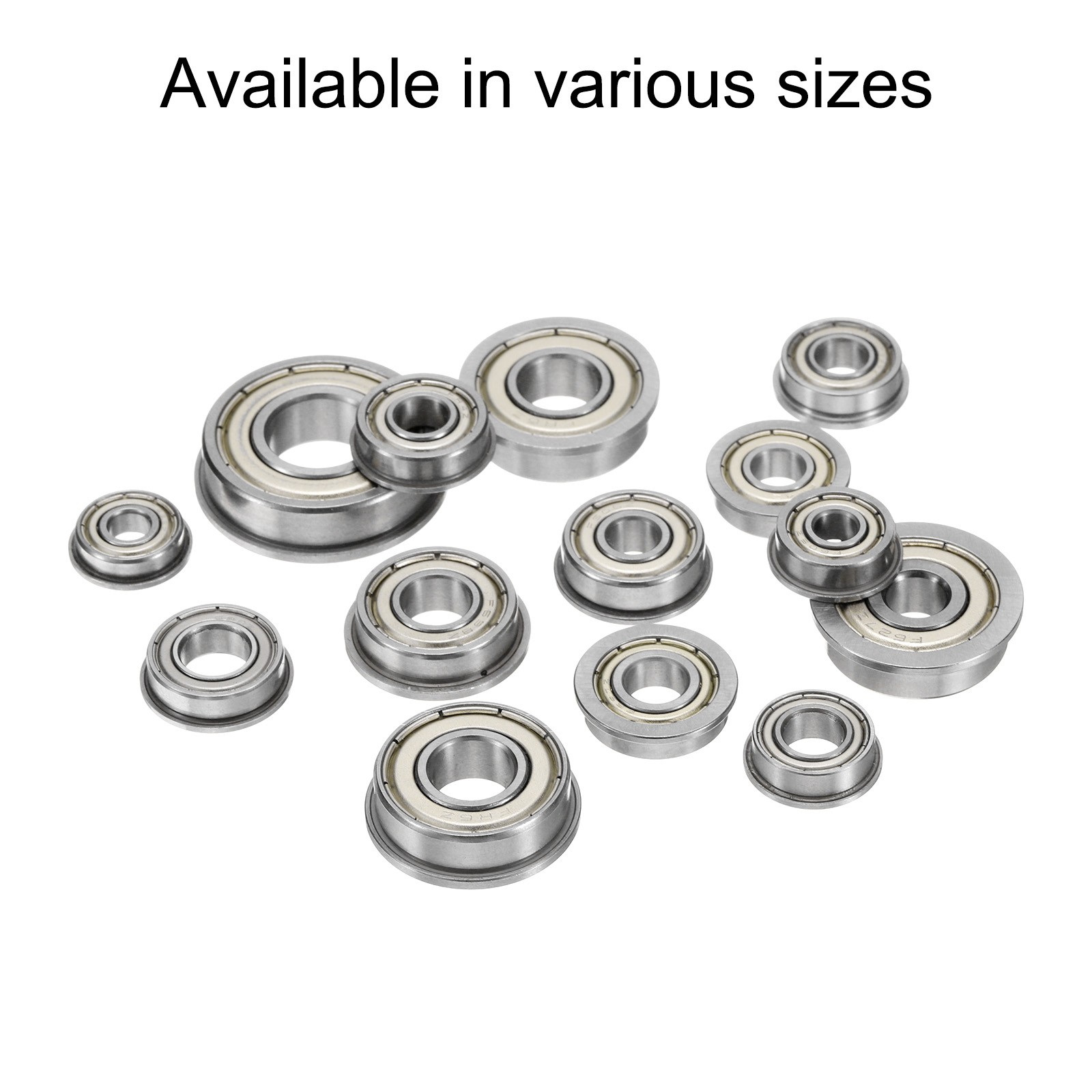10pcs F687ZZ Flanged Ball Bearing 7x14x5mm Chrome Steel Shielded, P6 (ABEC 3)