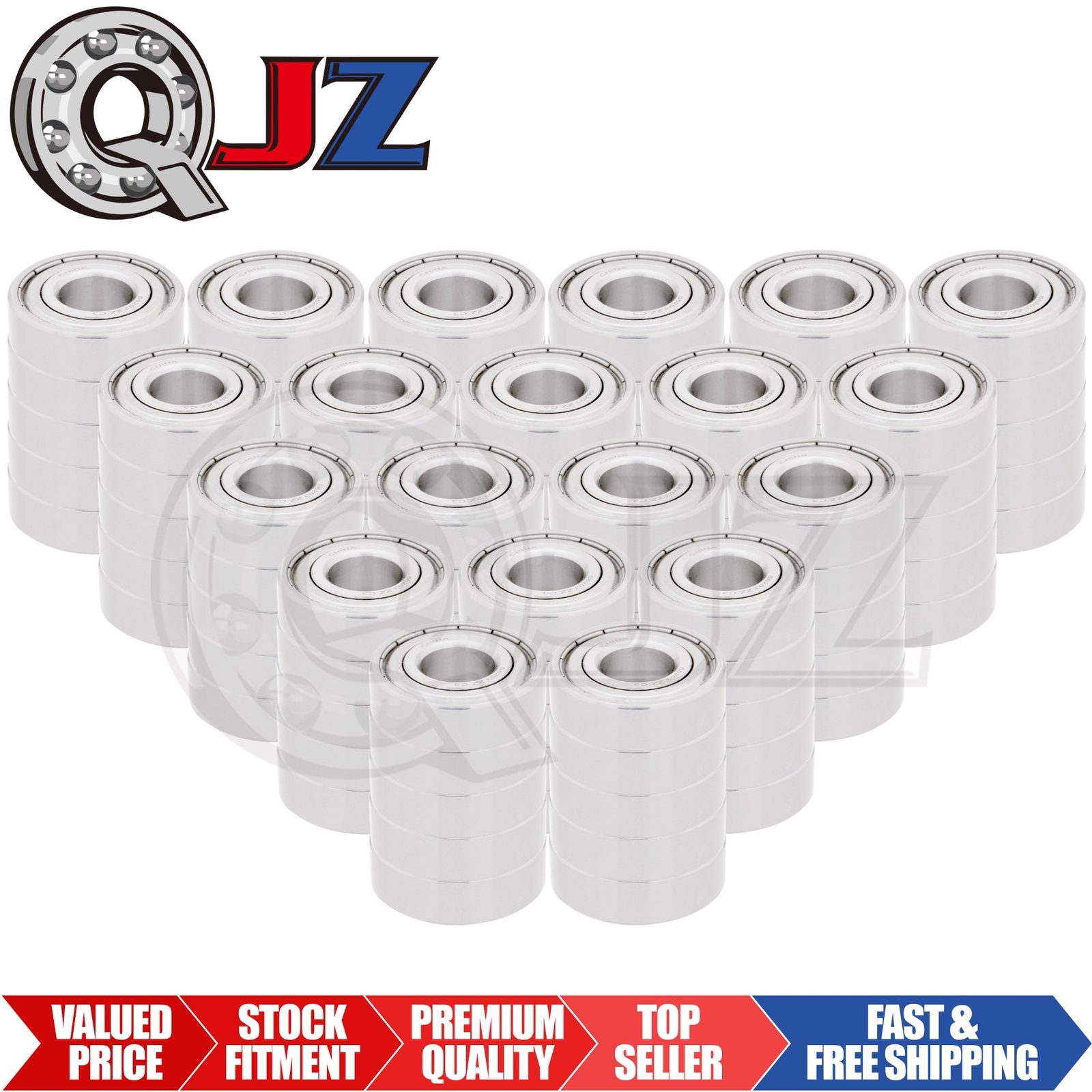 [Qty.100] S6203-ZZ Stainless Deep Groove Bearing [17mm ID x 40mm OD x 12mm W]