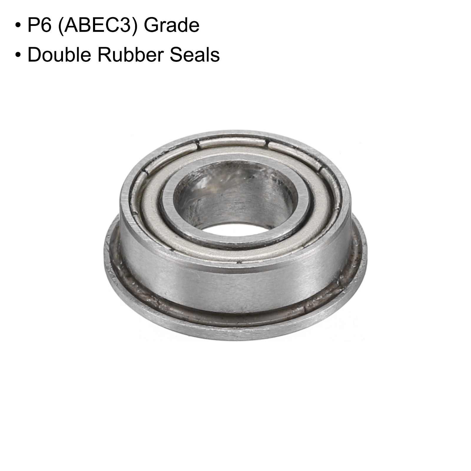 10pcs F687ZZ Flanged Ball Bearing 7x14x5mm Chrome Steel Shielded, P6 (ABEC 3)