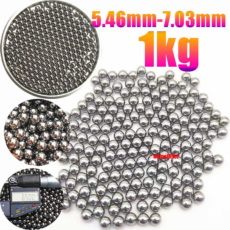 1kg Steel Ball Diameter 5.46mm-7.03mm High Precision Bearing Balls Smooth Beads