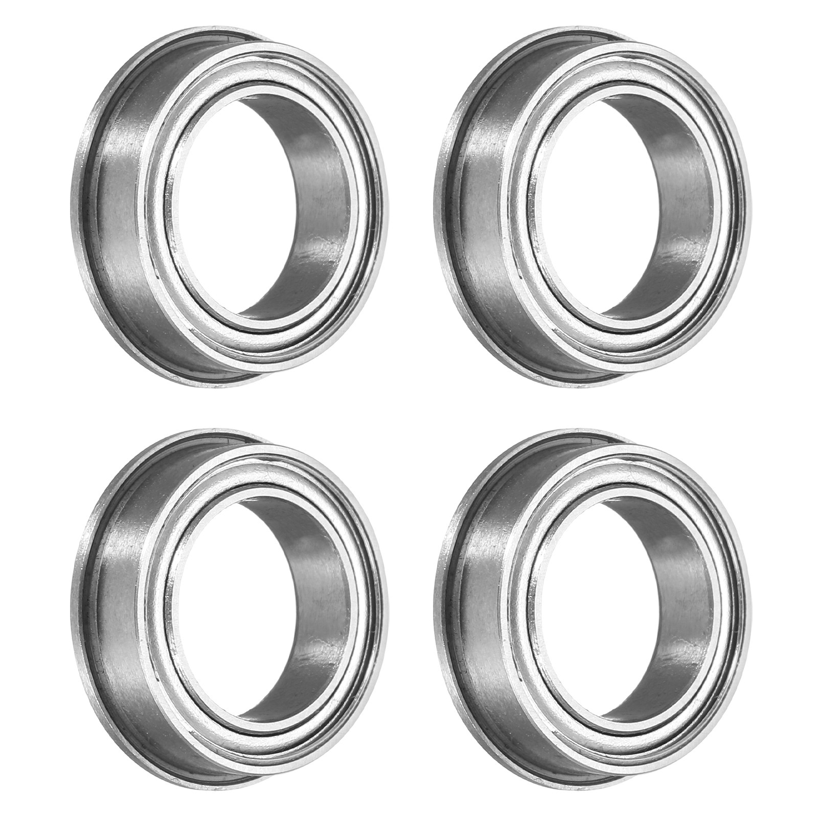 F6700ZZ Flanged Ball Bearing, 4pcs 10 x 15 x 4 mm ABEC3 ZV2 Flange Bearings