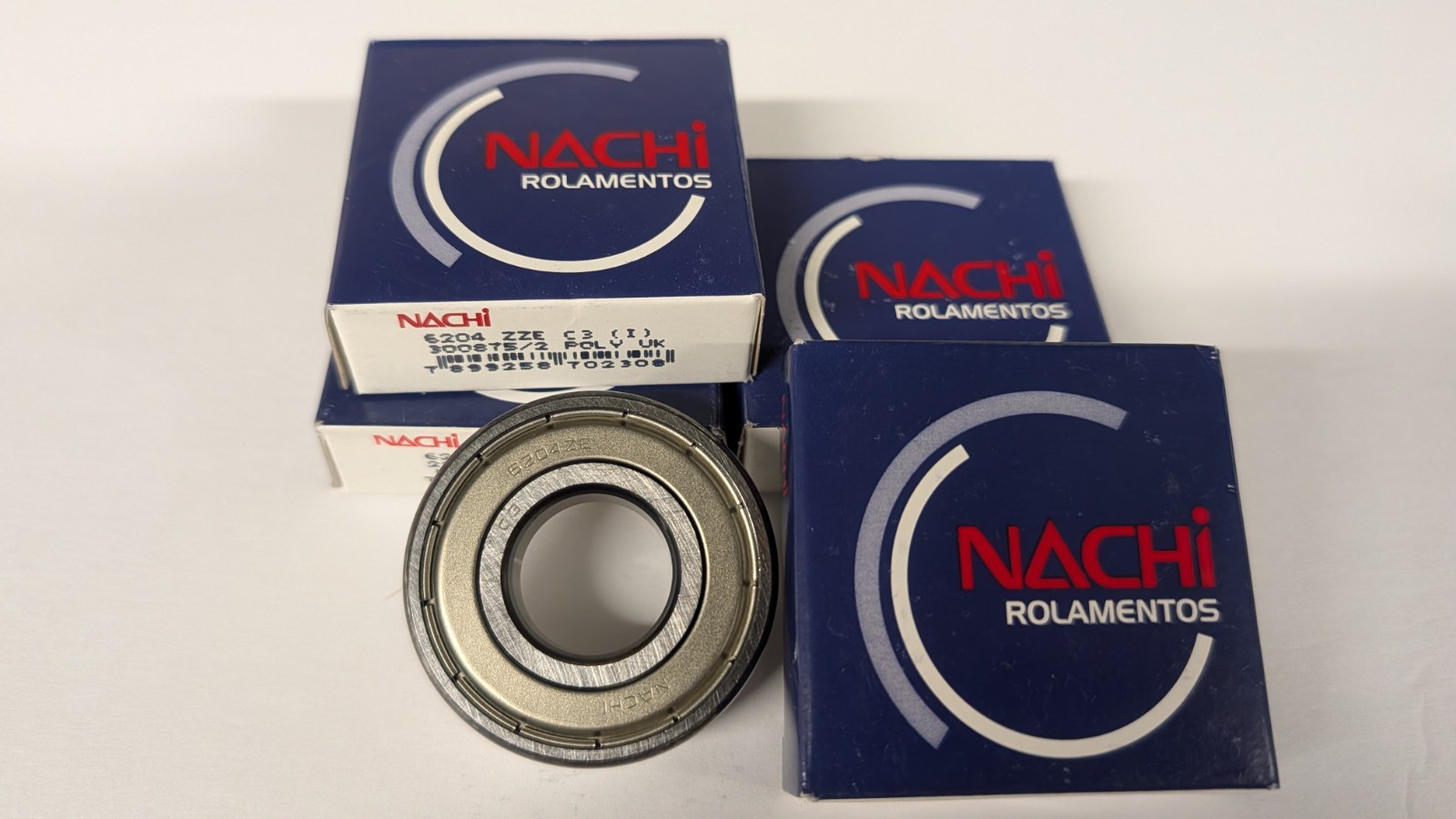 NACHI 6204ZZE C3 Deep Groove Ball Bearing 20x47x14mm (LOT OF 4pcs)