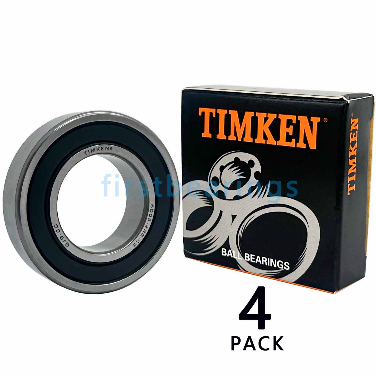 4PACK TIMKEN 6005-2RSC3 6005-2RS 25X47X12MM Double Rubber Seal Bearings 6005RSC3