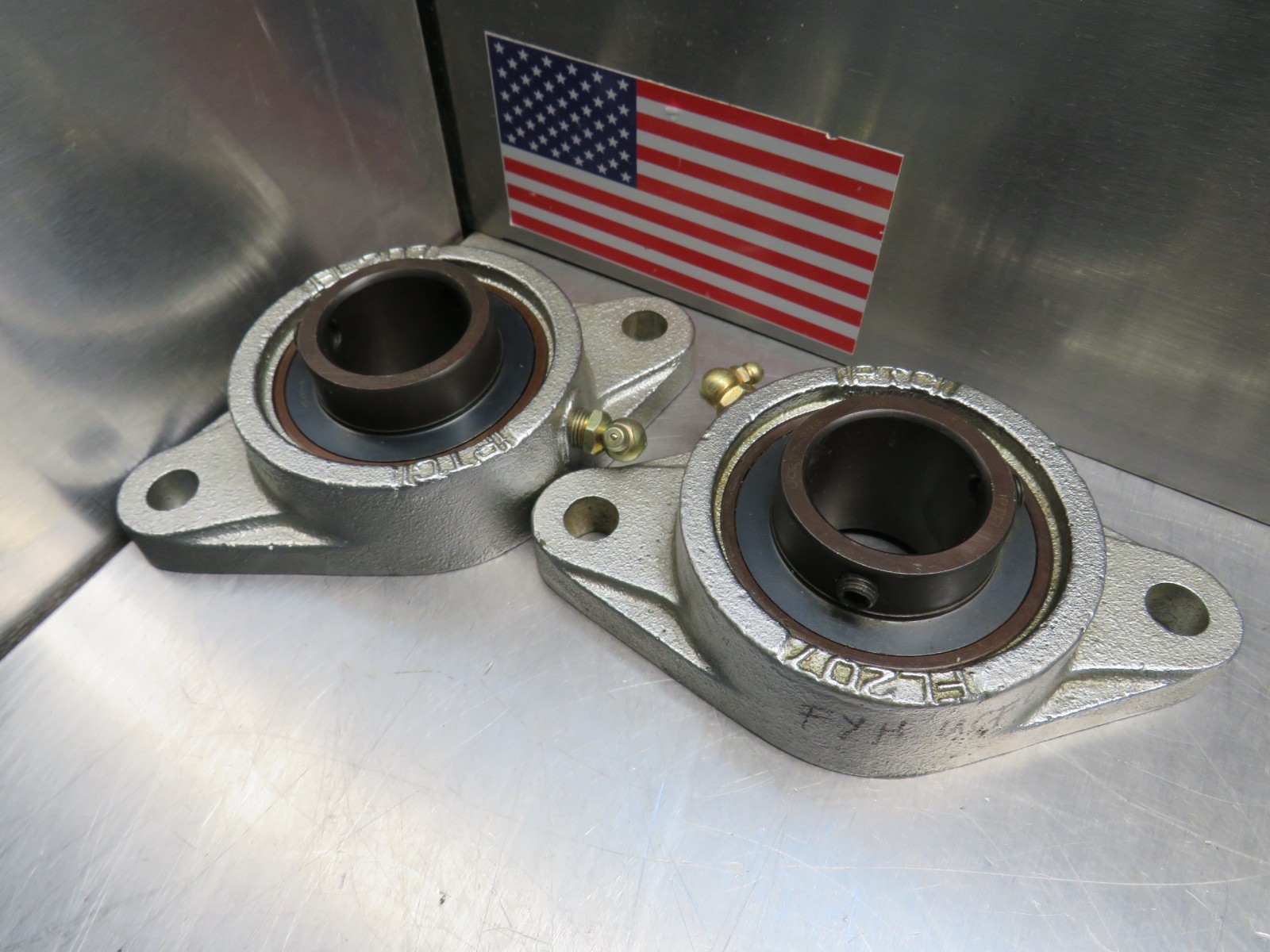 IPTCI FL207 2-Bolt Flange Bearing Lot of 2!