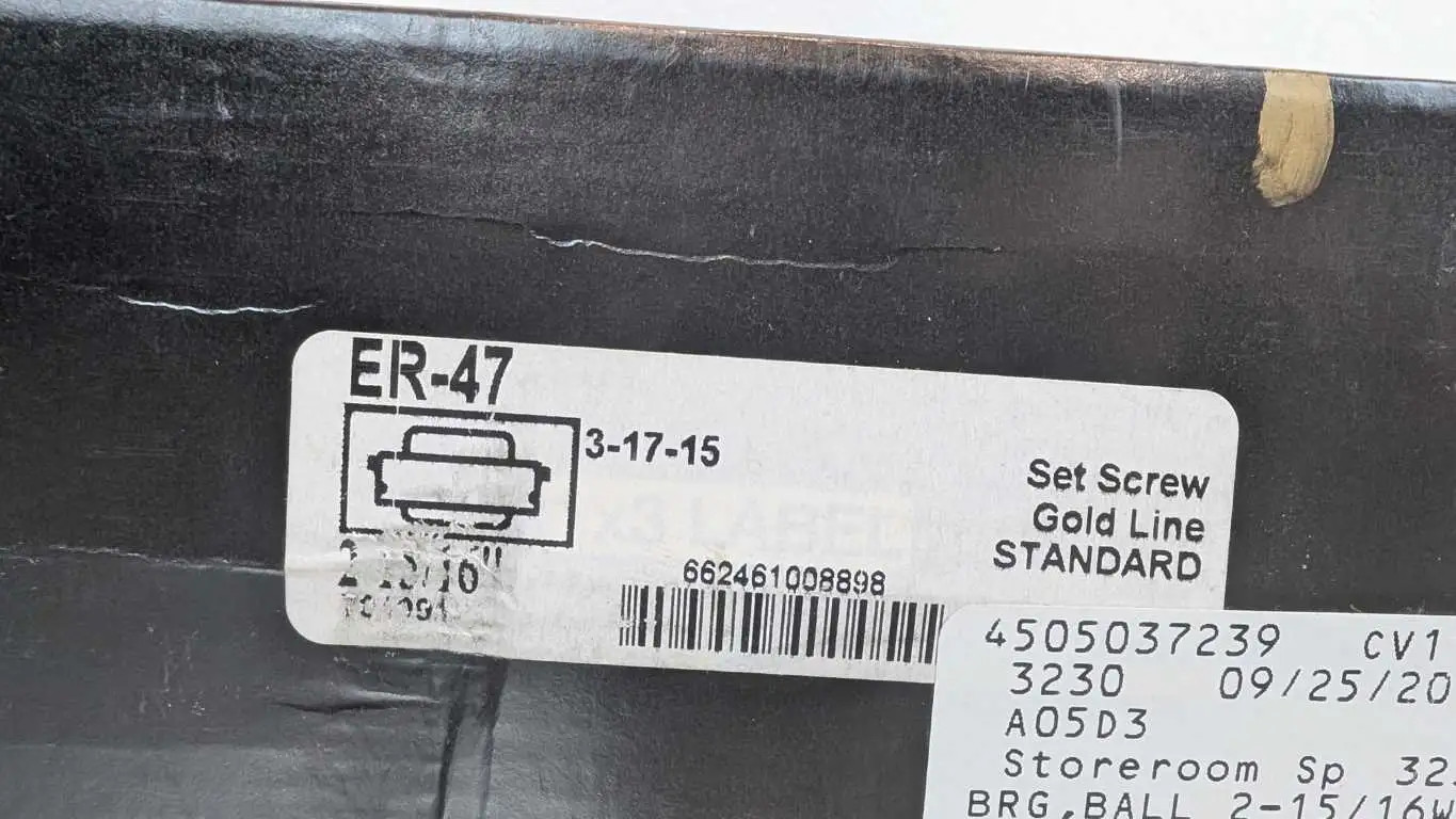 Sealmaster ER-47 Insert Ball Bearing 2-15/16″ ID