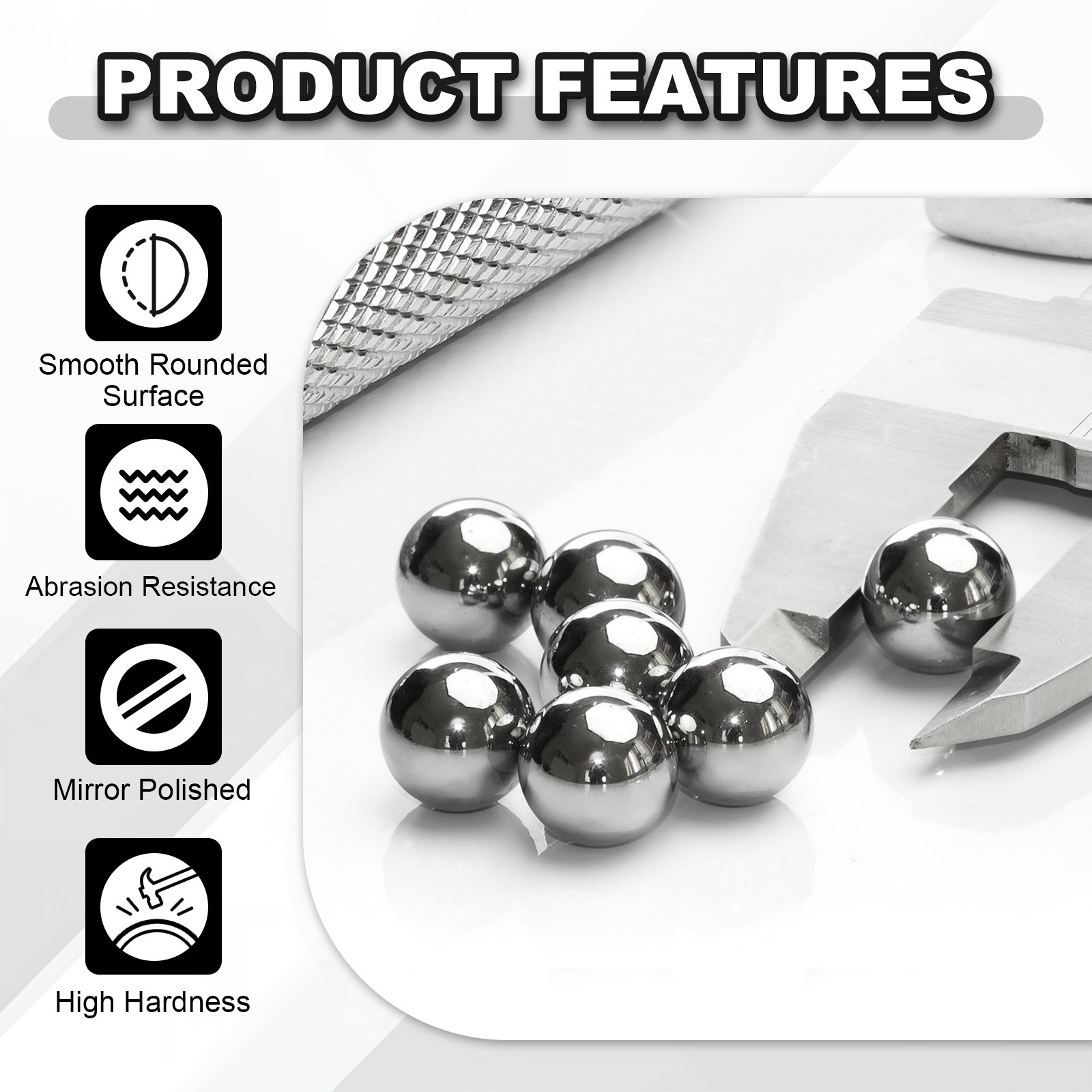 100Pcs 11mm Bearing Ball, Solid Carbon Steel Precision Ball (Mirror Polished)