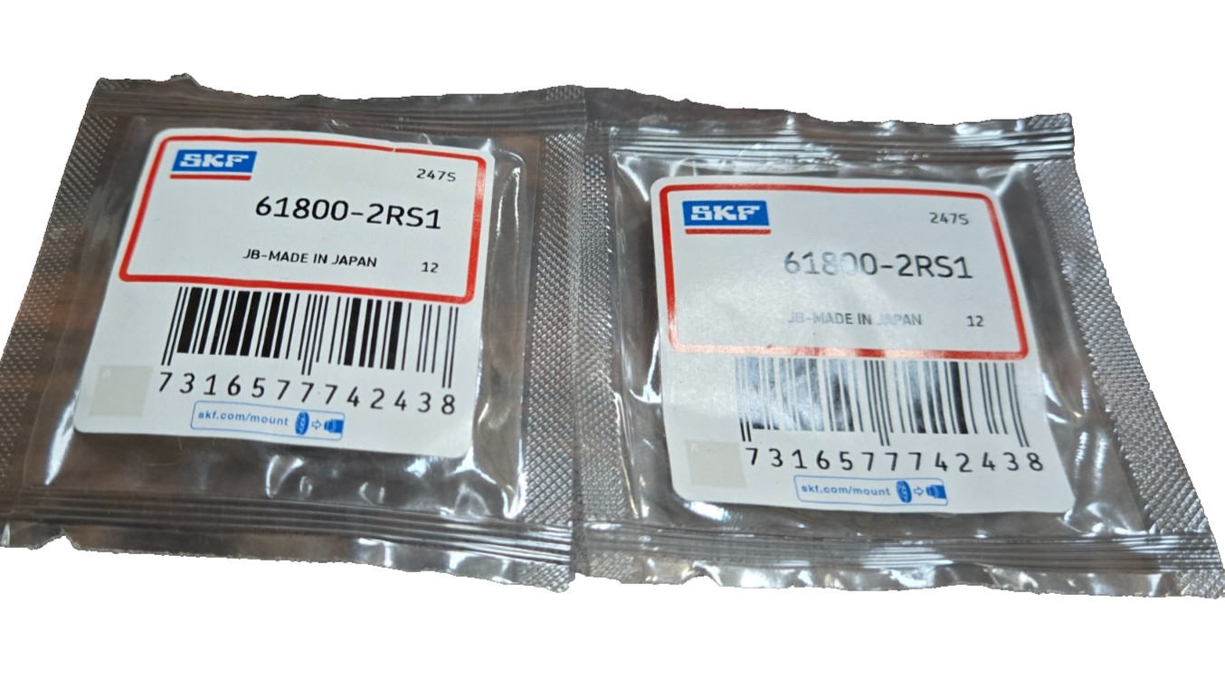 61800-2RS1 SKF Bearing Rubber Sealed – Made In Japan 10x19x5mm (2 PAK) NEW