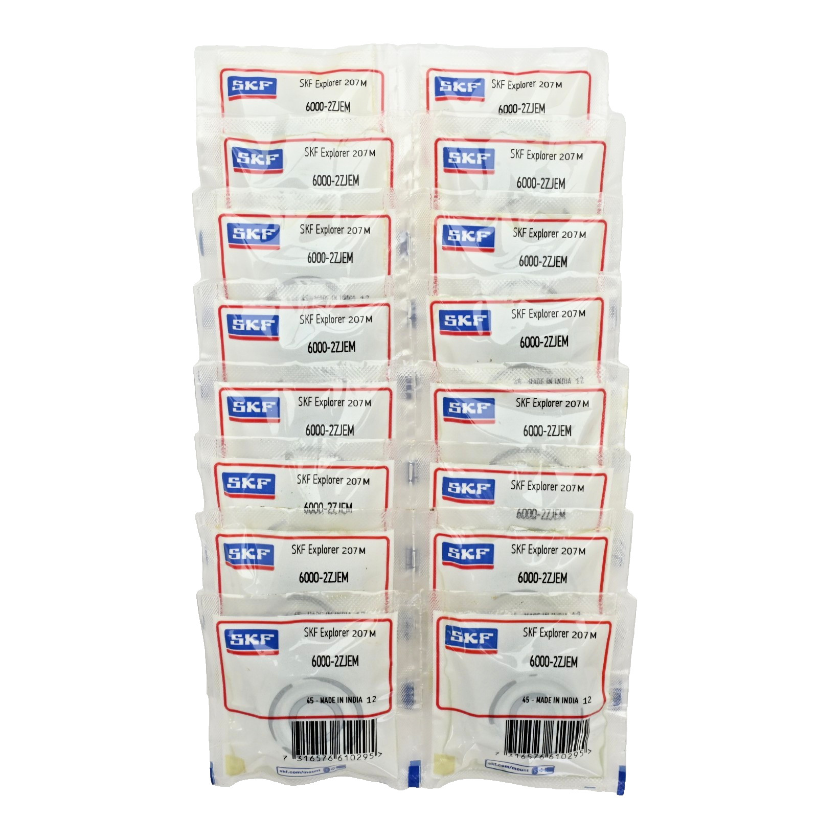 Lot of 16x SKF 6000-2ZJEM Radial/Deep Groove Ball Bearing, 10mm x 26mm x 8mm