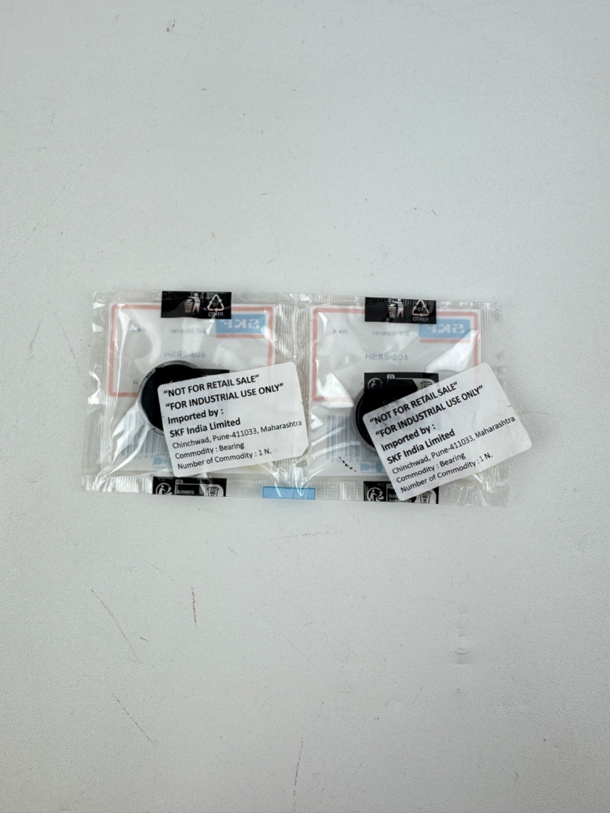 SKF 608 2RSH DEEP GROOVE BALL BEARING, RUBBER SEALED 8x22x7 608-2RSH *PACK OF 2*