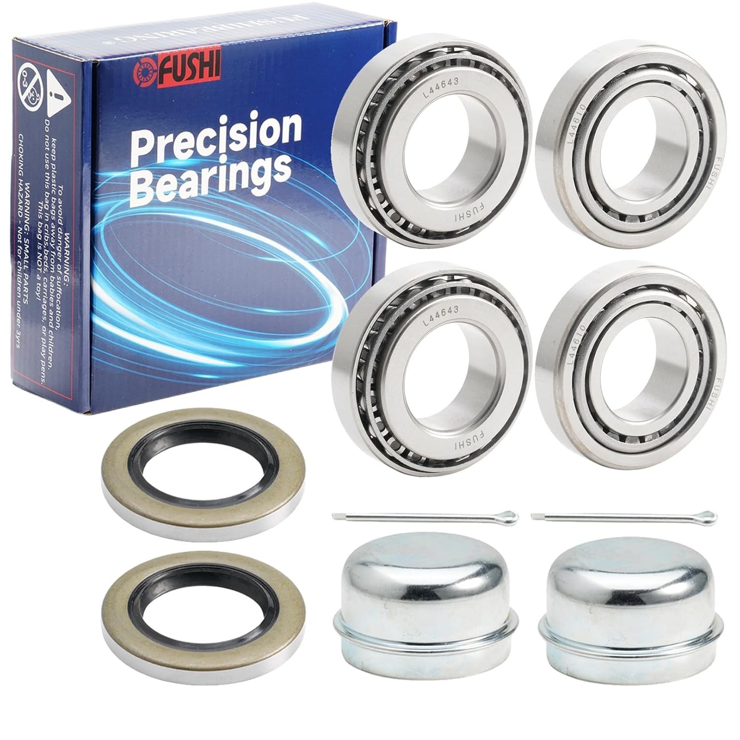 2 Set Fits for 1” Axles Trailer Wheel Hub Bearings Kit,…