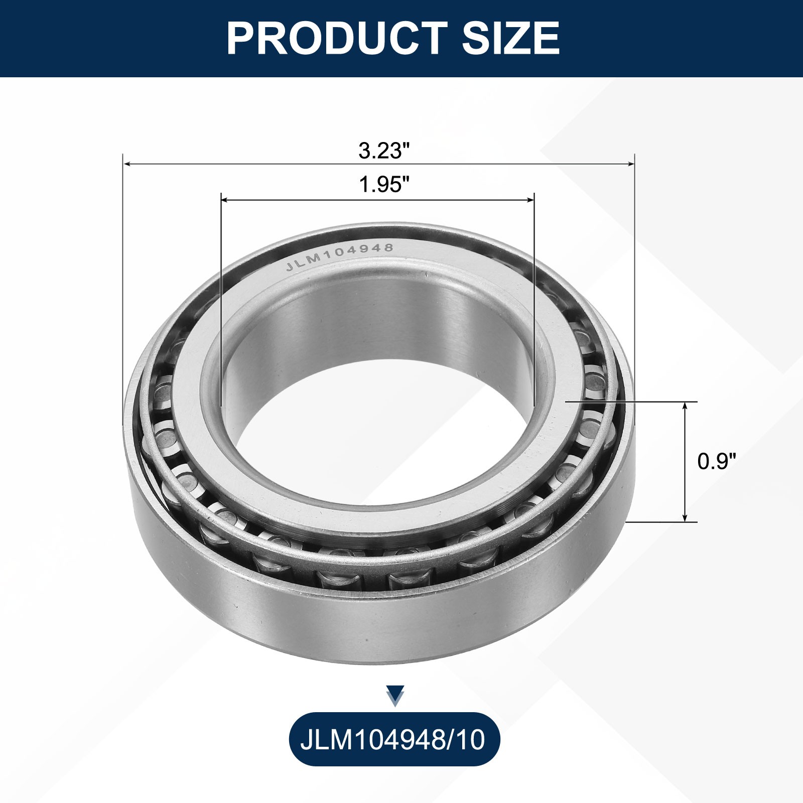 For JLM104948/10 Tapered Roller Bearing 1.95″ Diam x 3.23″ OD P6