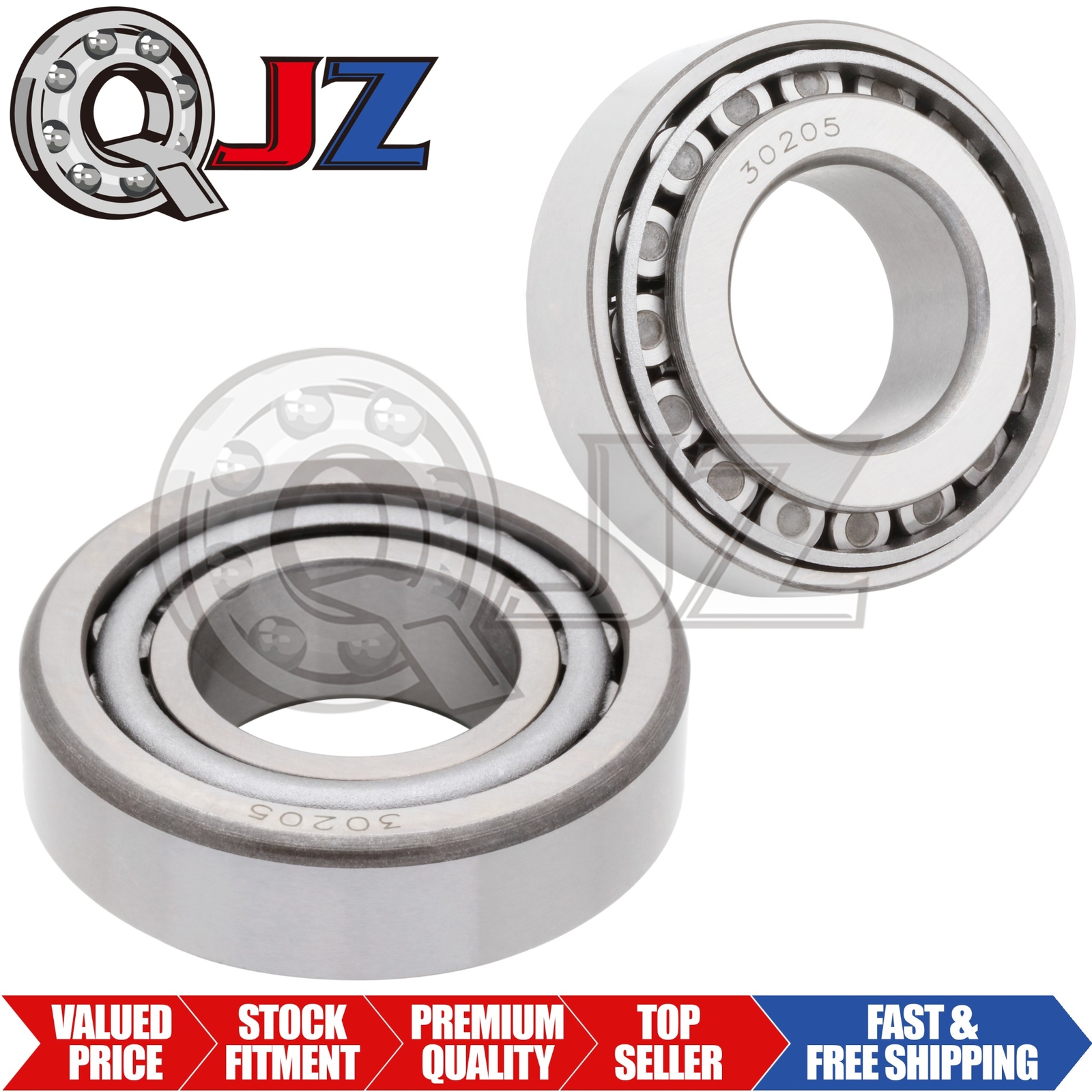 [2-Pack] 30205 Tapered Roller Bearing 0.984 in x 2.0472 in x 0.6398 in (IDxODxW)