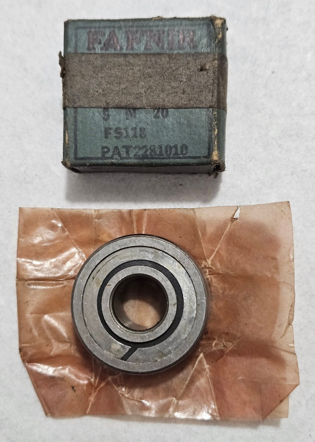 Vintage Fafnir Ball Bearing HW201PP 5N20 FS118