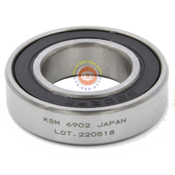 6902-2RS 15mm Radial Ball Bearing with Rubber Seals – KSM Japan