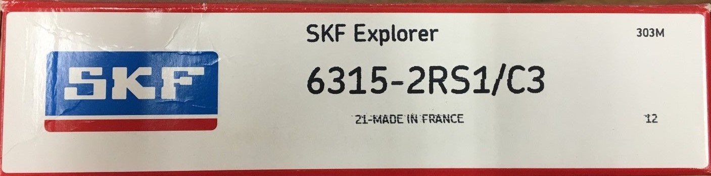 6315-2RS C3 SKF, Double Sealed Ball Bearing 75x160x37 (mm)