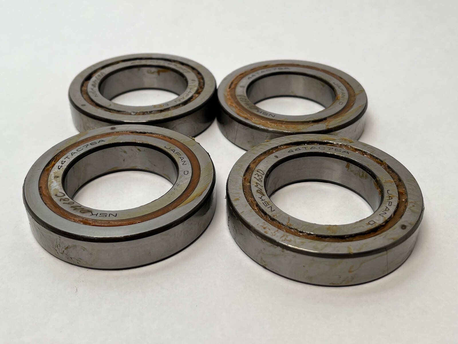 NSK 44TAC76ADFF Bearing 1-3/4x3x2-1/2″ 44TAC76-A-DFF Japan 4 Pcs