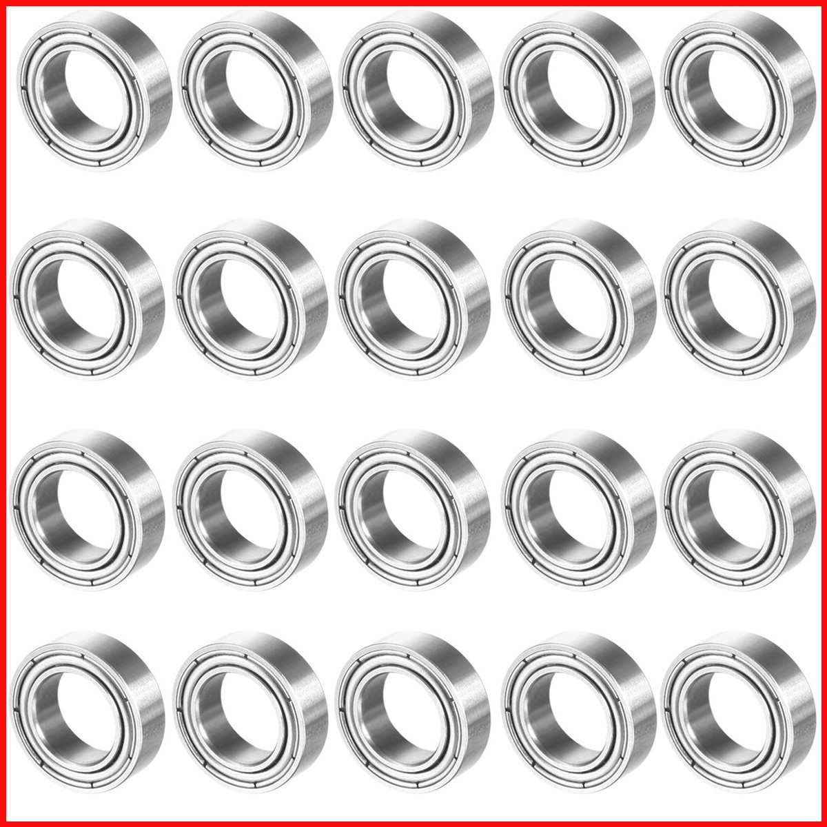uxcell 20pcs MR106ZZ 6mmx10mmx3mm Shielded Deep Groove Ball Bearing