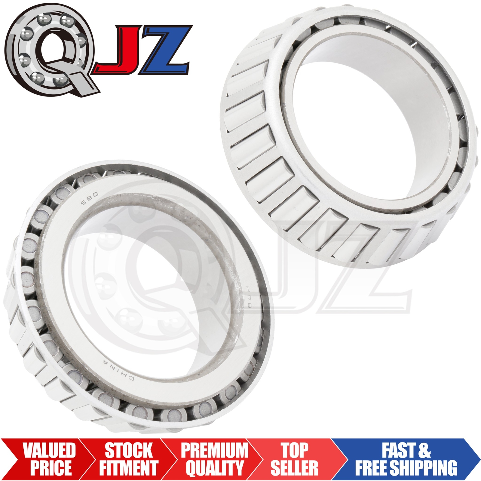 [Qty.2] New 580 Tapered Roller Bearing Single-Cone [3.25 in Bore x 1.4242 in W]