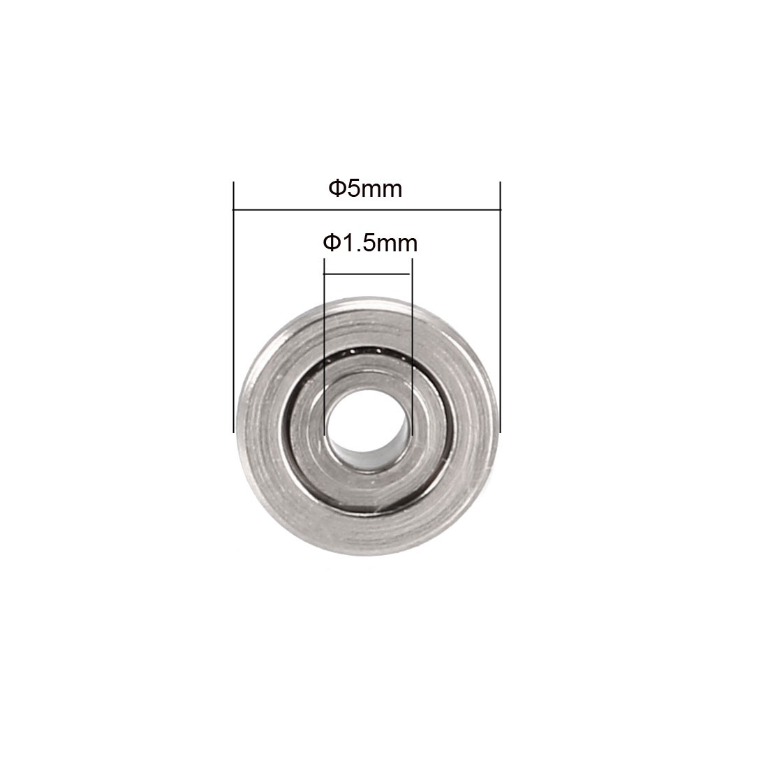 20pcs F681XZZ Flanged Ball Bearing Double Metal Shielded GCr15 Chrome Steel