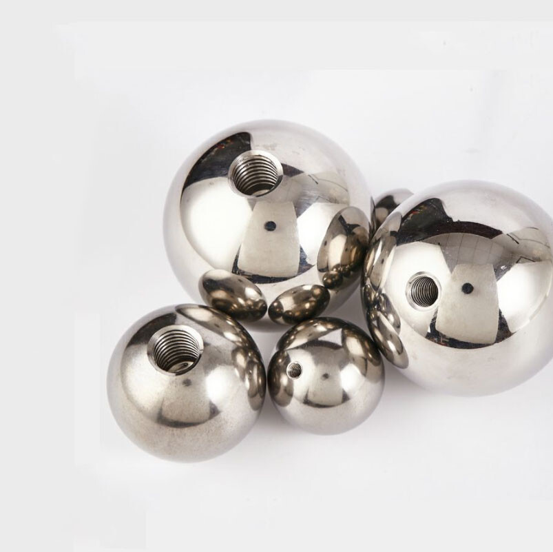 M6 M8 304 Stainless Steel Ball Half Hole Thread Steel Ball Outside 10mm~50mm