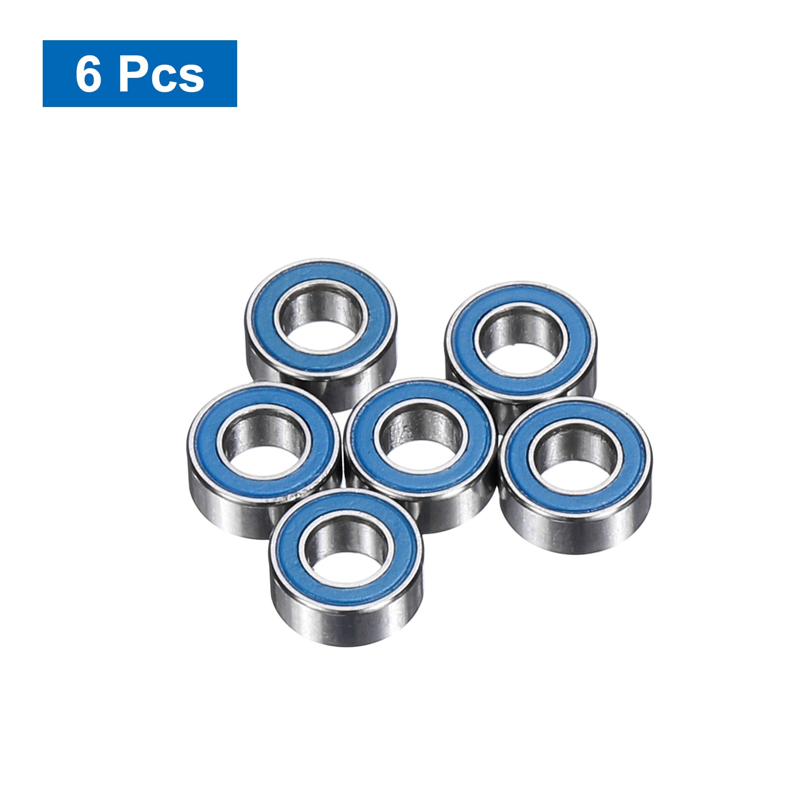 6 Pcs 3x6x2.5mm MR63-2RS Deep Groove Bearing Double Sealed Chrome Steel P5