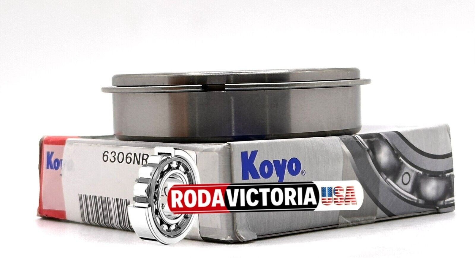 KOYO 6306 NR BALL BEARING, OPEN, NO SEALS + SNAP RING 30x72x19 mm