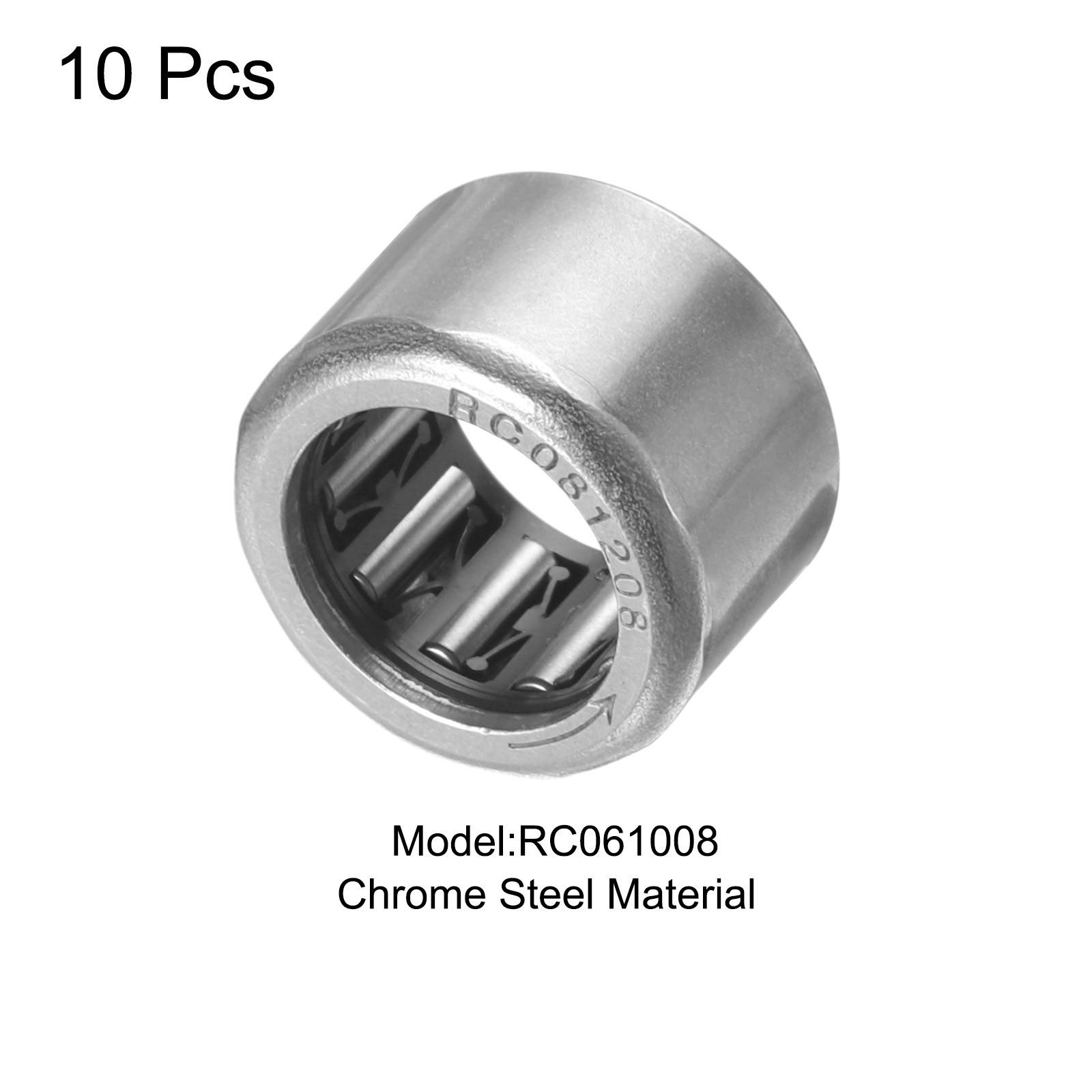 10 Pcs RC061008 Needle Roller Bearings One Way Bearing 3/8×3/8×1/2, Bearing
