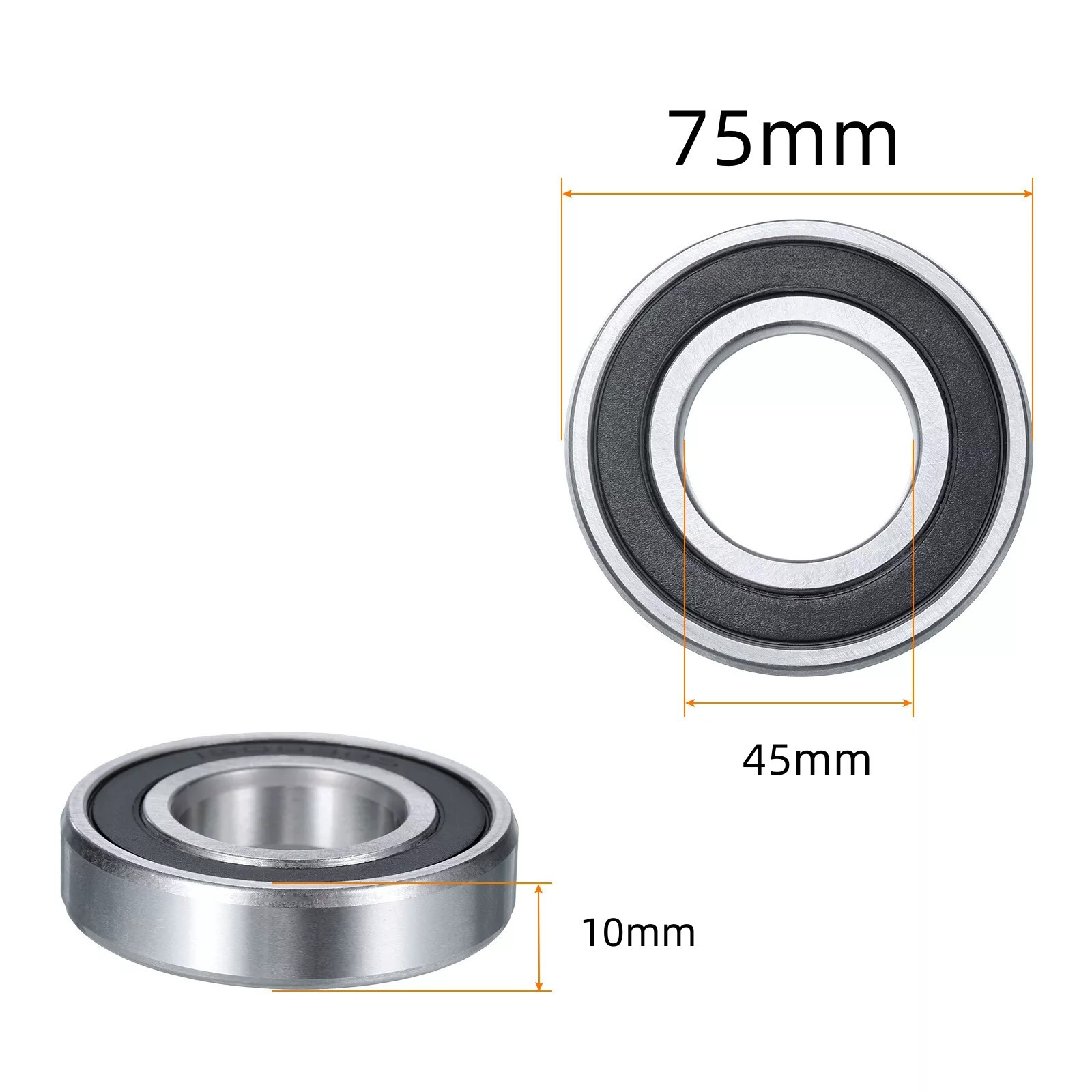16009-2RS Deep Groove Ball Bearings,45x75x10mm Sealed Bearing