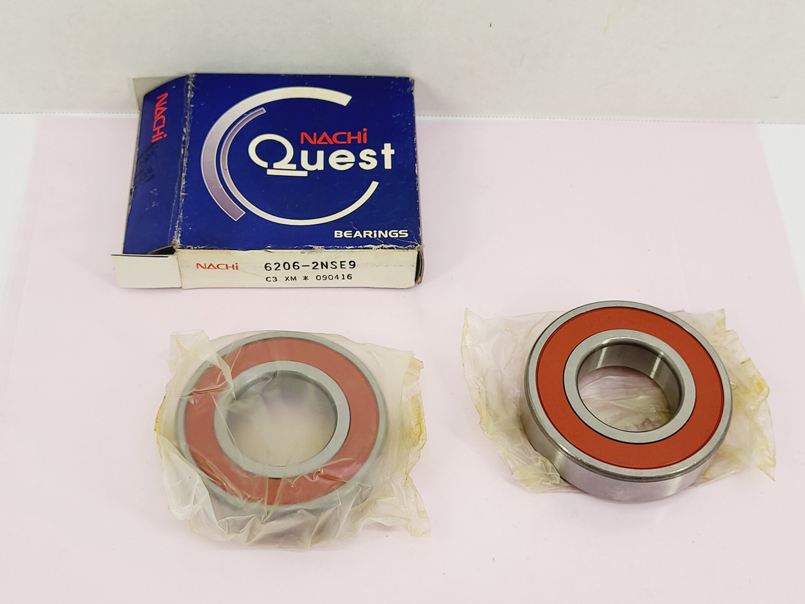 (Lot of 2) Nachi Quest 6206-2NSE9 Deep Groove Bearing 30mm Bore – New