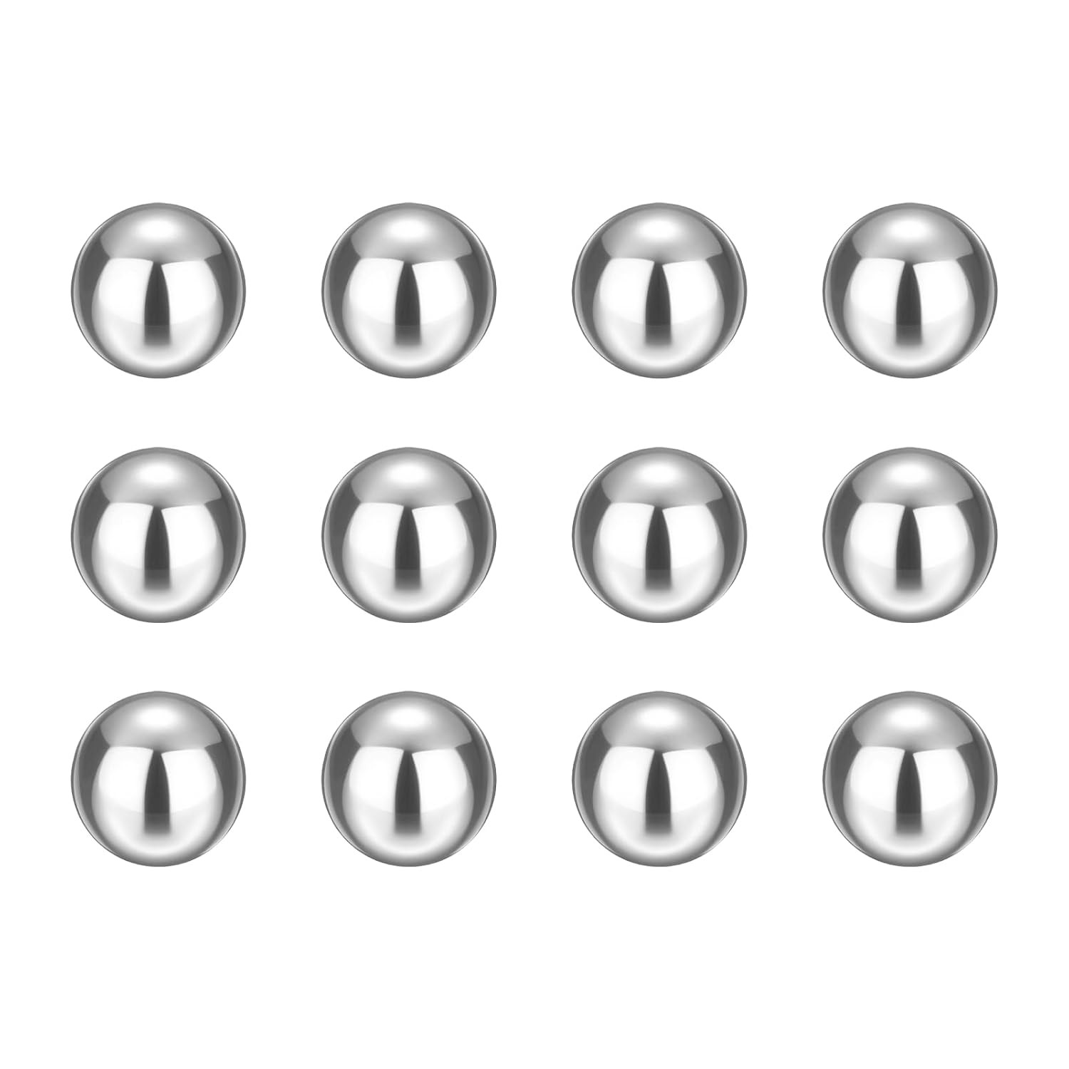 12Pcs Precision Balls 1/2″ Diameter G25 Solid Chrome Steel Bearing Balls