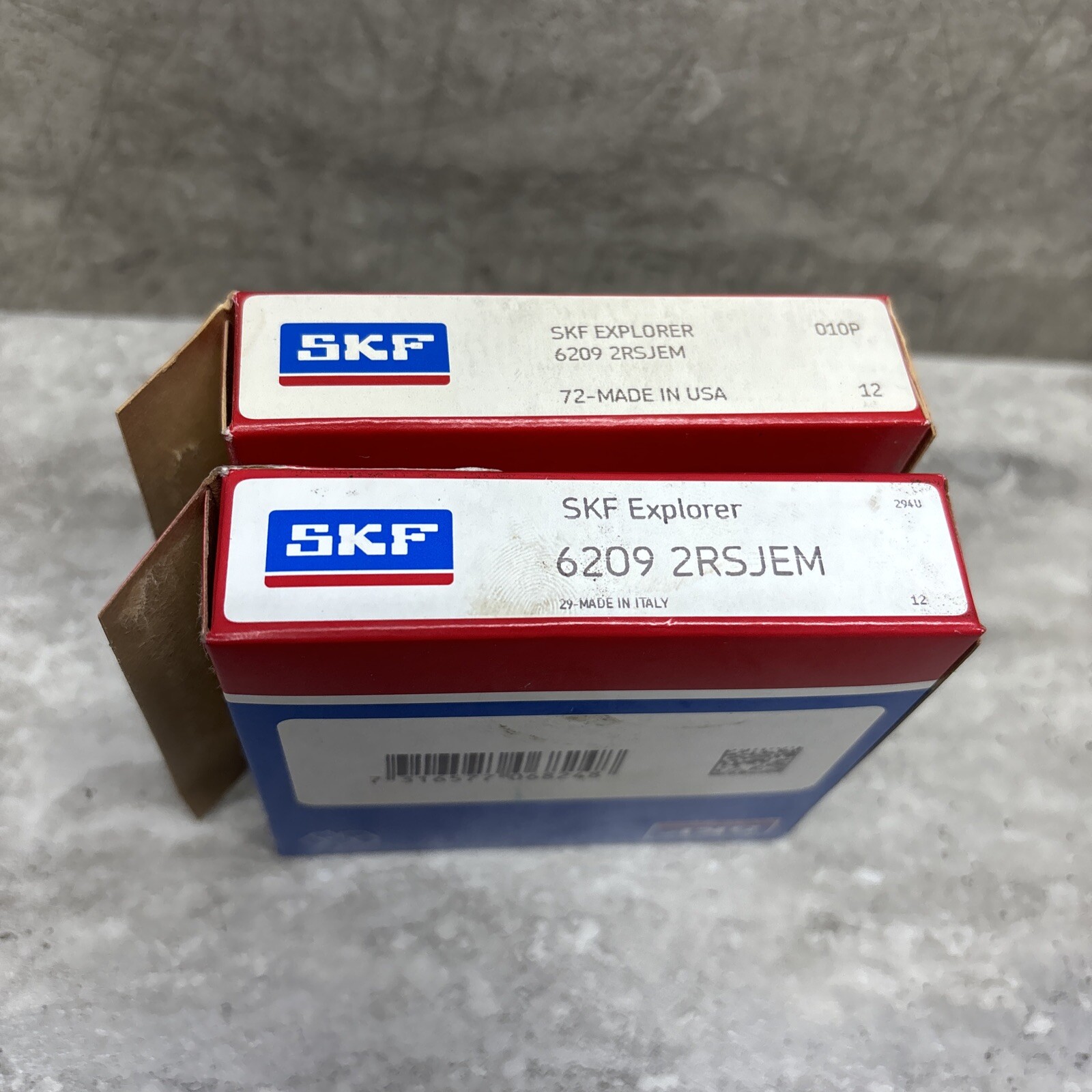 Lot Of 2 SKF Explorer 6209 2RSJEM Deep Groove Ball Bearing, New