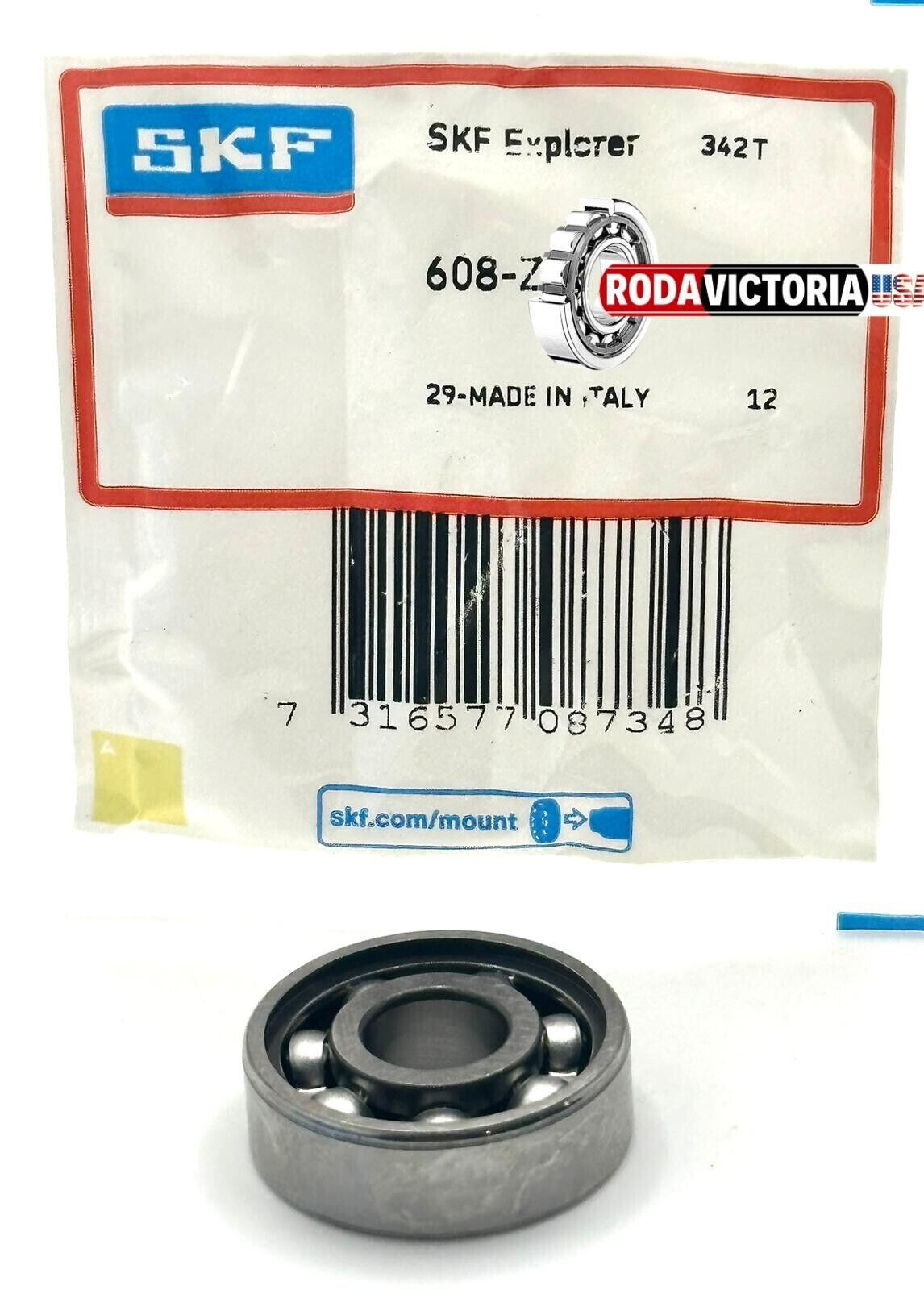 SKF 608 Z BALL BEARING, METAL SHIELDED ONE SIDE 8x22x7mm