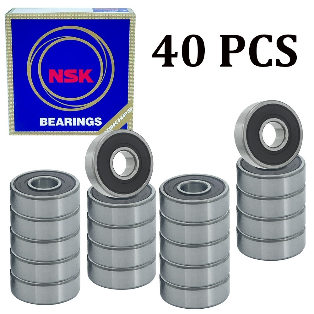 40Pcs NSK 608-DD Double Rubber Sealed Ball Bearings 8x22x7mm