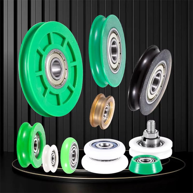 Circular/U/H-Shaped Plastic Coated Bearing Pulley For Sliding Doors and Windows