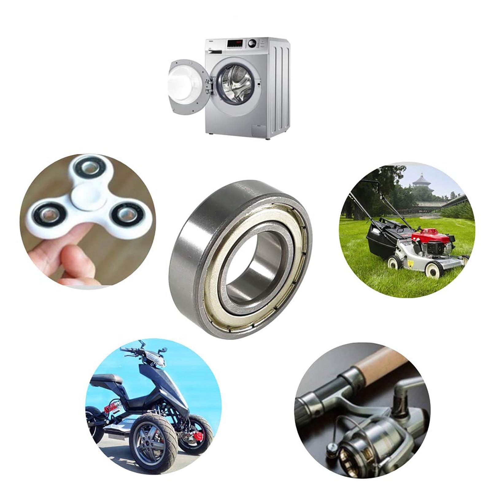 Stainless Steel Deep Groove Ball Bearing Miniature Shielded Bearing Bore 2-55mm
