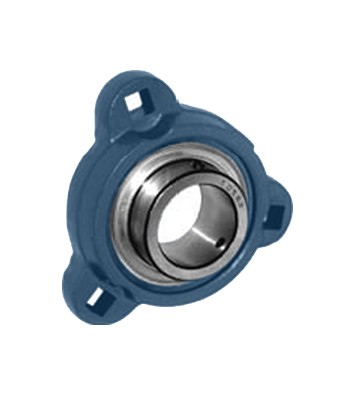 SBFCT204-12G 3-Bolt Flange Mounted Bearing Unit, 0.75 in Bore, Dual Seal K-Type