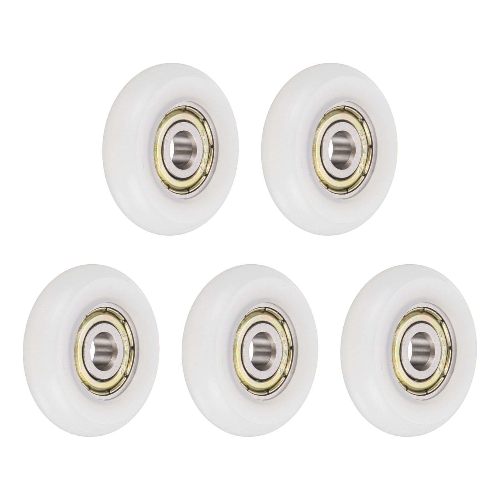 5Pcs 625ZZ Nylon Plastic Guide Bearing 5x26x7mm Pulley Roller, White