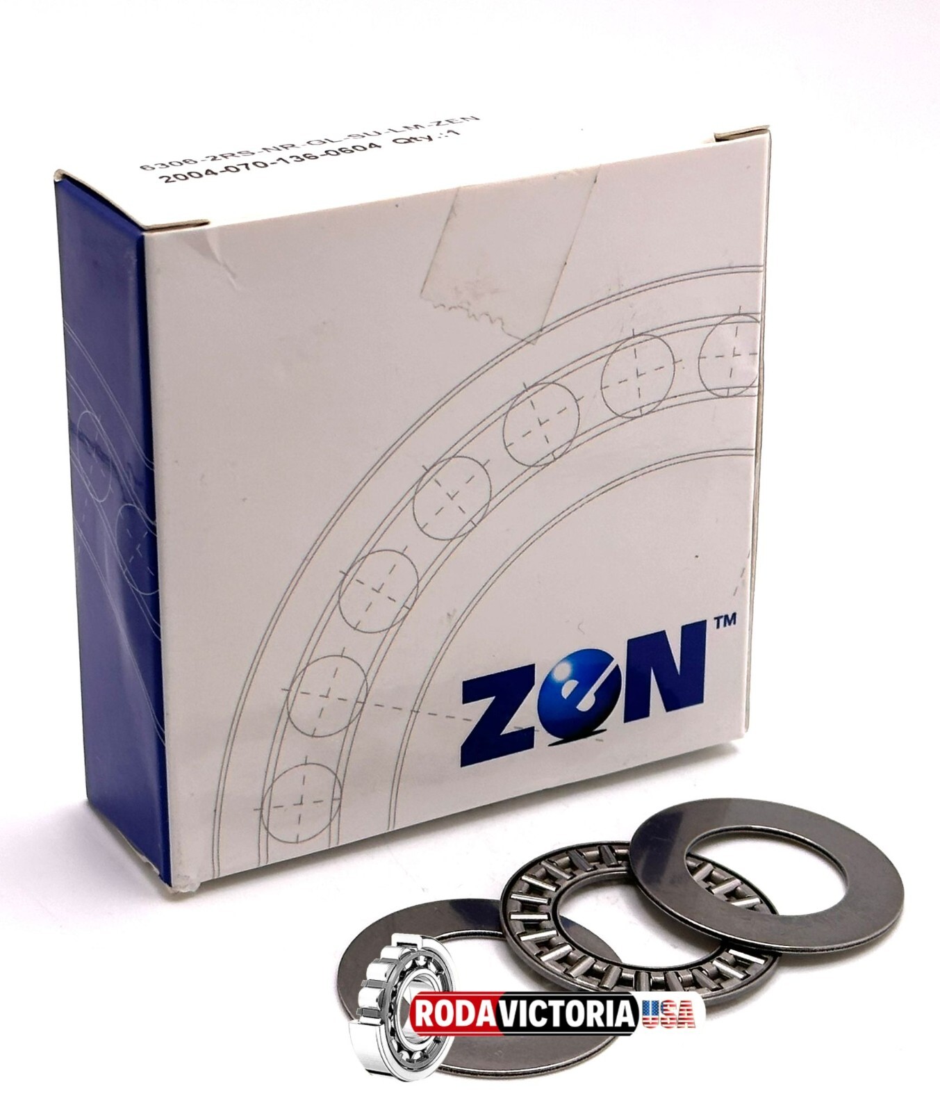 ZEN AXK2035 Thrust Roller Bearings + 2 WASHERS AS2035 20x35x2mm