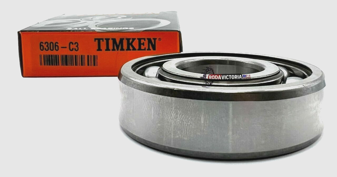 TIMKEN 6306 C3 OPEN, NO SEALS DEEP GROOVE BALL BEARING 30x72x19mm