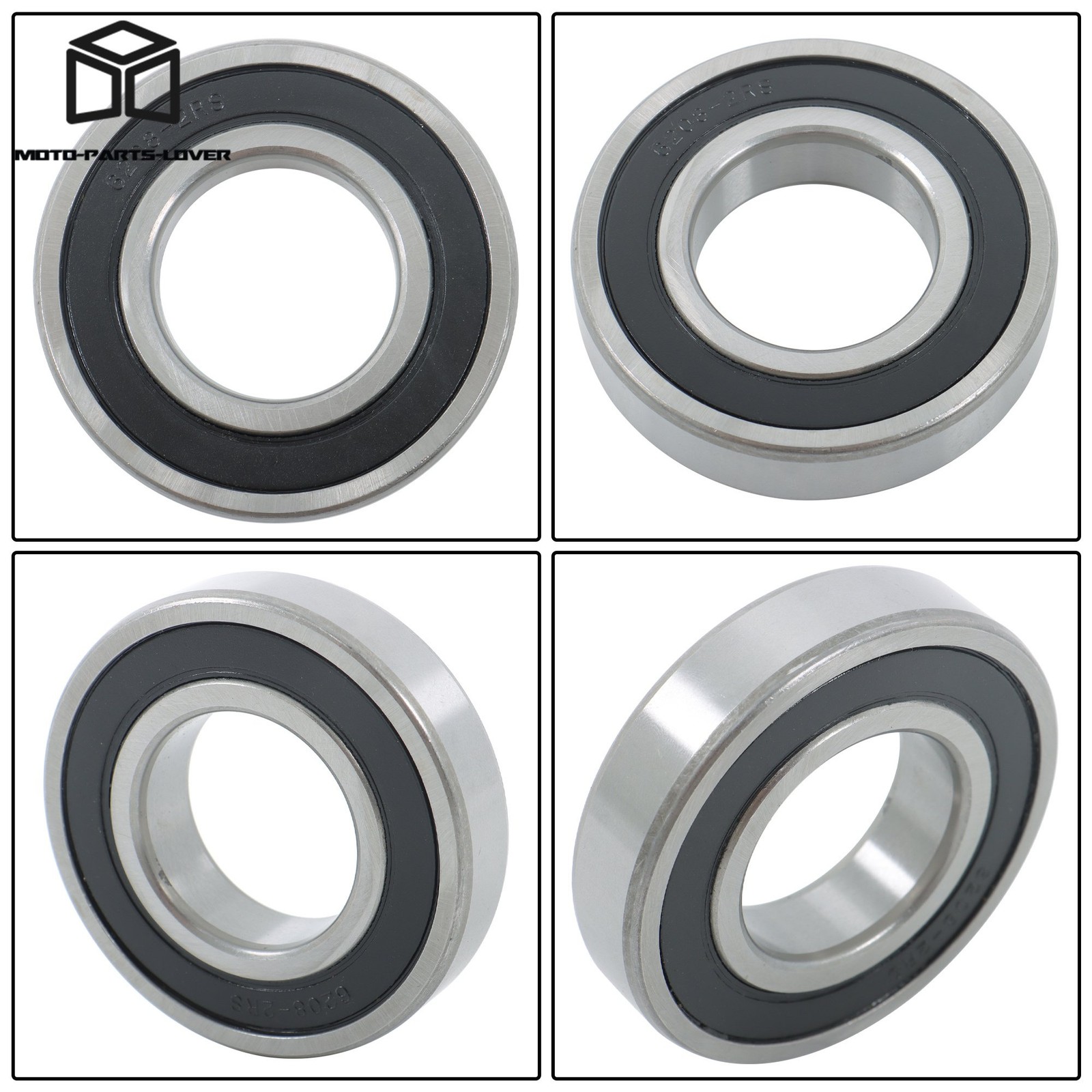 4pcs 6208-2RS Rubber Sealed Bearings 40mm x80mm x18mm