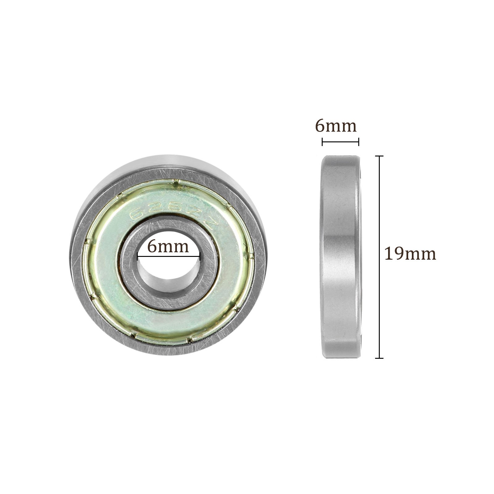 10pcs 626Z Deep Groove Ball Bearing Single Shield 60026 Chrome Steel Bearings