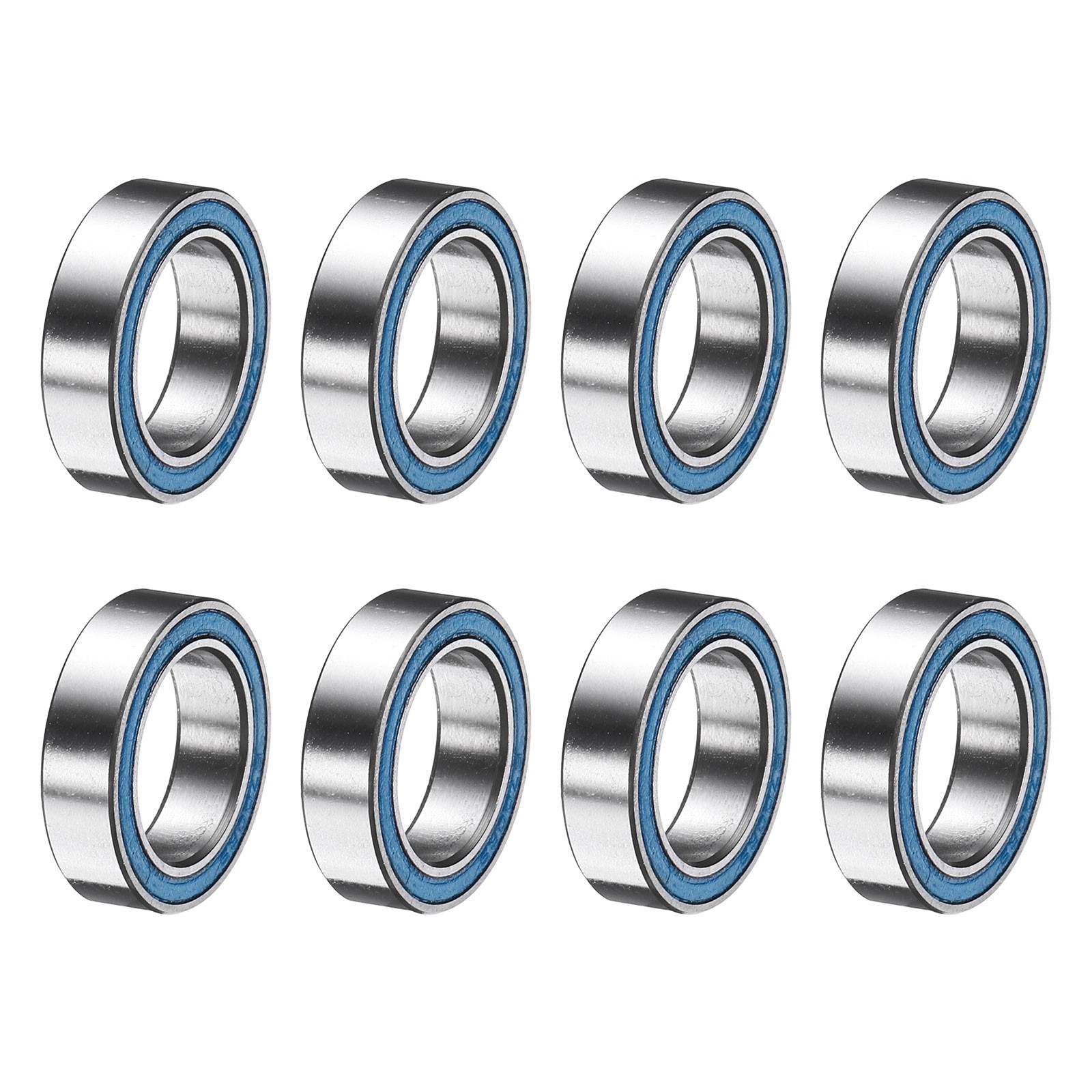 8 Pcs 6700-2RS Deep Groove Micro Bearing, 10x15x4mm Double Rubber Sealed