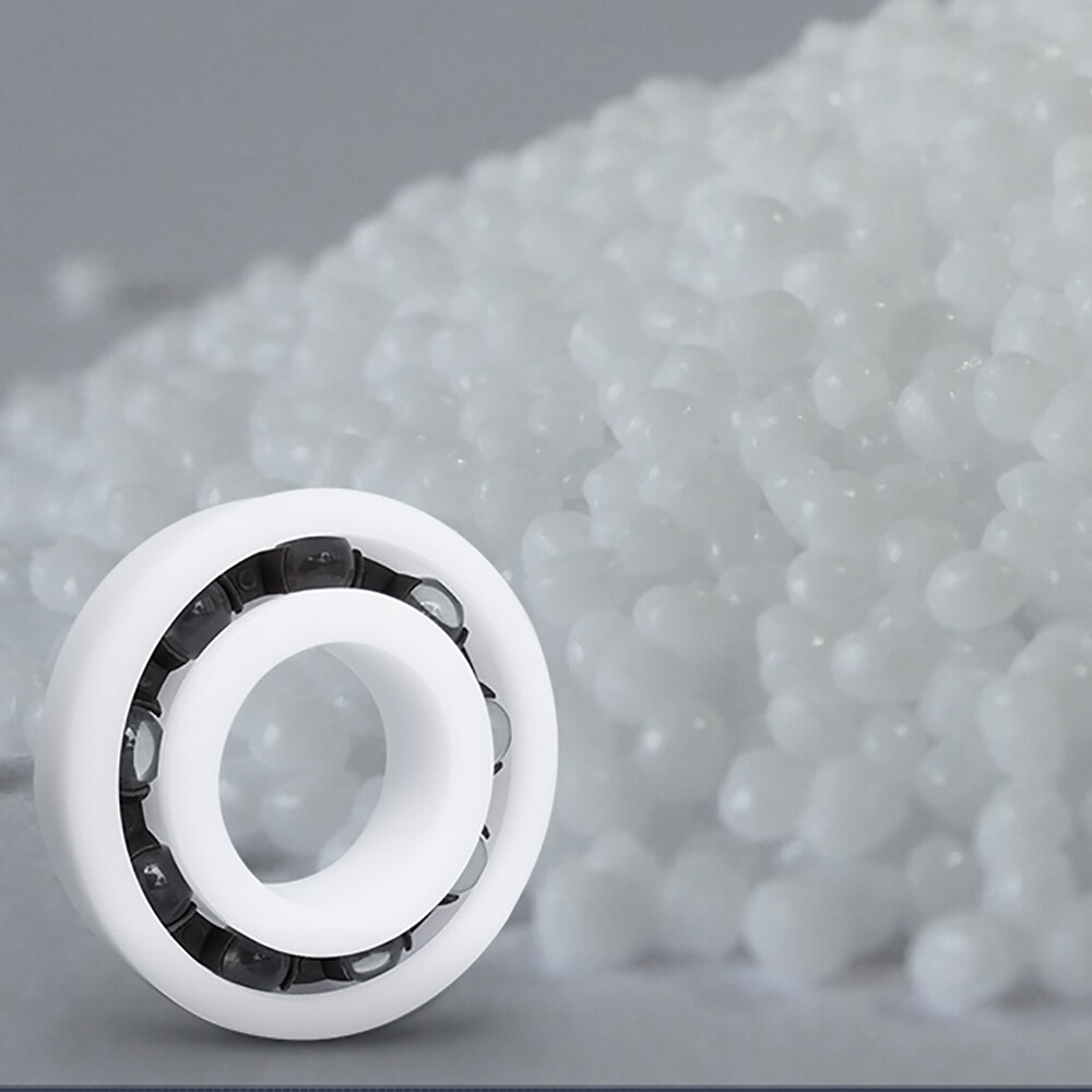 POM Plastic Bearing Glass Ball / Deep Groove Ball Bearings Various Sizes