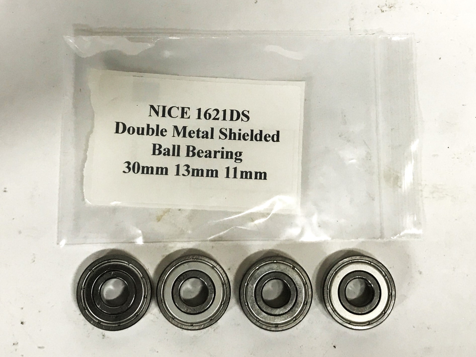 NICE Double Metal Shielded Ball Bearing 1621DS [Lot of 4] NOS