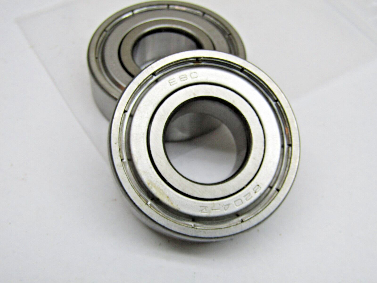 (Lot of 2) EBC 6204-ZZ 20mm x 47mm x 14mm Metal Shielded Bearing