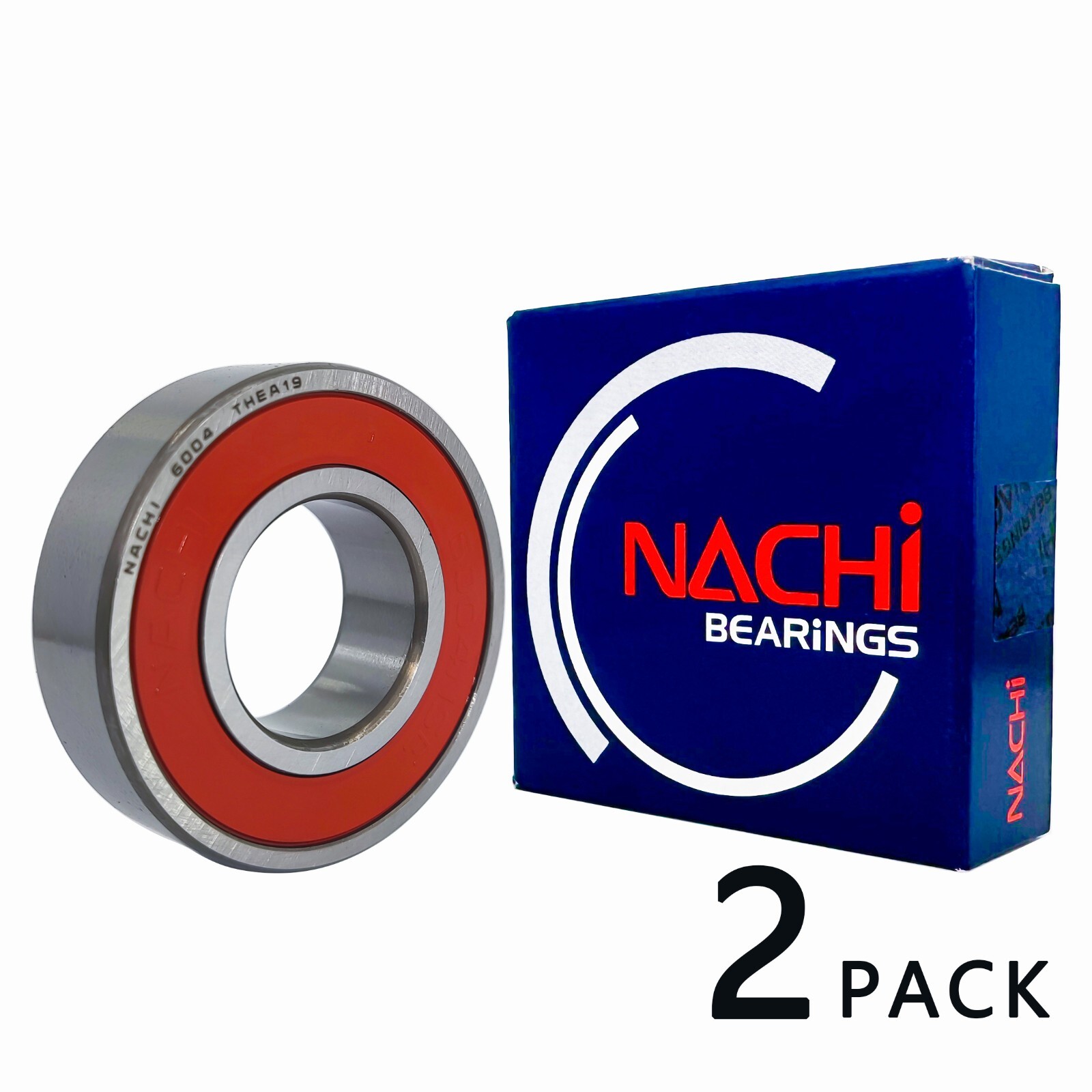 2PCS NACHI 6006 2NSE DEEP GROOVE BALL BEARING, RUBBER SEALED 30x55x13mm 6006-2RS