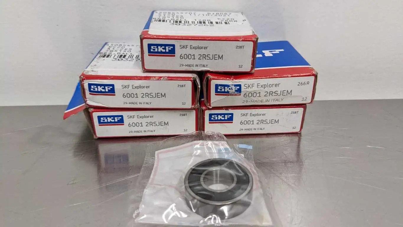 5 Pack SKF 6001 2RSJEM Deep Groove Ball Bearing 12mm 28mm 8mm
