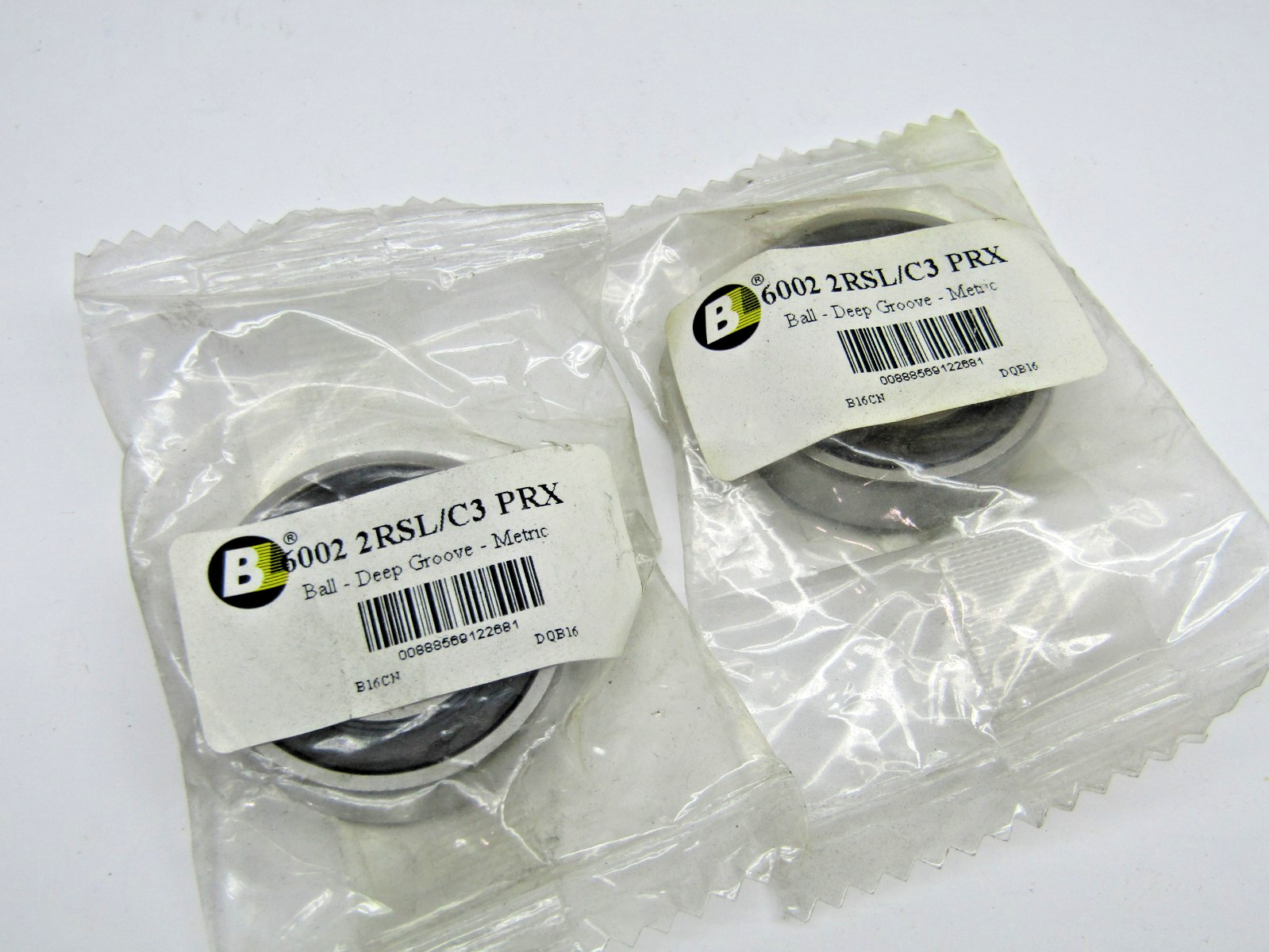 (Lot of 2) Bearings Limited 6002-2RS C3 15mm x 32mm x 9mm Sealed Bearing